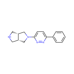 c1ccc(-c2ccc(N3C[C@@H]4CNC[C@@H]4C3)nn2)cc1 ZINC000036457774