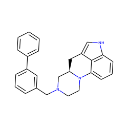 c1ccc(-c2cccc(CN3CCN4c5cccc6[nH]cc(c56)C[C@@H]4C3)c2)cc1 ZINC000072315820