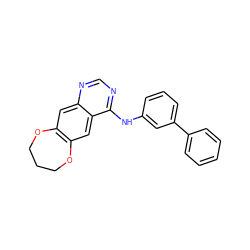 c1ccc(-c2cccc(Nc3ncnc4cc5c(cc34)OCCCO5)c2)cc1 ZINC000096283120