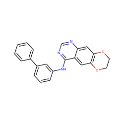 c1ccc(-c2cccc(Nc3ncnc4cc5c(cc34)OCCO5)c2)cc1 ZINC000096283121