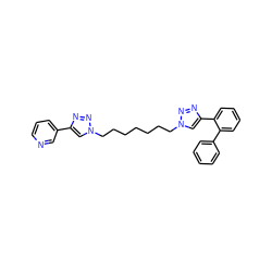 c1ccc(-c2ccccc2-c2cn(CCCCCCCn3cc(-c4cccnc4)nn3)nn2)cc1 ZINC000221476472