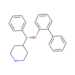 c1ccc(-c2ccccc2O[C@@H](c2ccccc2)C2CCNCC2)cc1 ZINC000013530822