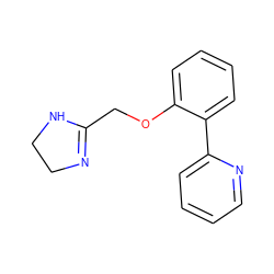 c1ccc(-c2ccccc2OCC2=NCCN2)nc1 ZINC000013437794