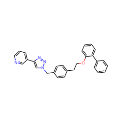 c1ccc(-c2ccccc2OCCc2ccc(Cn3cc(-c4cccnc4)nn3)cc2)cc1 ZINC000221391943