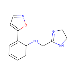 c1ccc(-c2ccno2)c(NCC2=NCCN2)c1 ZINC000013438356