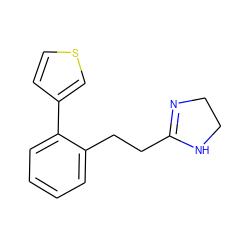 c1ccc(-c2ccsc2)c(CCC2=NCCN2)c1 ZINC000040424318