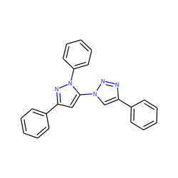 c1ccc(-c2cn(-c3cc(-c4ccccc4)nn3-c3ccccc3)nn2)cc1 ZINC000013704492