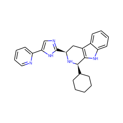 c1ccc(-c2cnc([C@H]3Cc4c([nH]c5ccccc45)[C@@H](C4CCCCC4)N3)[nH]2)nc1 ZINC000473127964