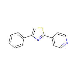 c1ccc(-c2csc(-c3ccncc3)n2)cc1 ZINC000000171861