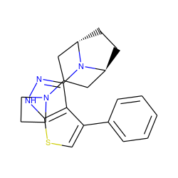 c1ccc(-c2csc3[nH]nc(N4[C@H]5CC[C@H]4CC(N4CCC4)C5)c23)cc1 ZINC000147564696