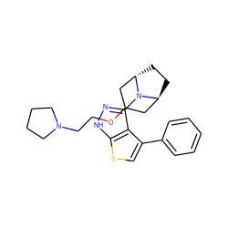 c1ccc(-c2csc3[nH]nc(N4[C@H]5CC[C@H]4CC(OCCN4CCCC4)C5)c23)cc1 ZINC000147692824