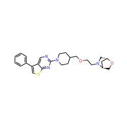 c1ccc(-c2csc3nc(N4CCC(COCCN5C[C@H]6C[C@H]5CO6)CC4)ncc23)cc1 ZINC000653681053