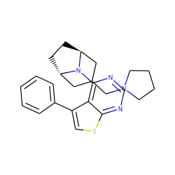 c1ccc(-c2csc3ncnc(N4[C@H]5CC[C@H]4CC(CN4CCCC4)C5)c23)cc1 ZINC000146434138