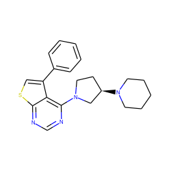 c1ccc(-c2csc3ncnc(N4CC[C@@H](N5CCCCC5)C4)c23)cc1 ZINC000146550738