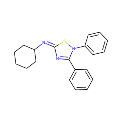 c1ccc(-c2n/c(=N\C3CCCCC3)sn2-c2ccccc2)cc1 ZINC000002678763