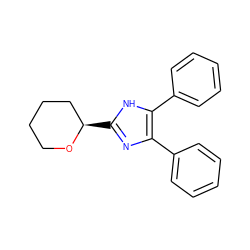 c1ccc(-c2nc([C@@H]3CCCCO3)[nH]c2-c2ccccc2)cc1 ZINC000013755443