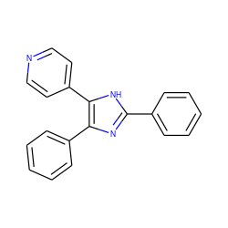 c1ccc(-c2nc(-c3ccccc3)c(-c3ccncc3)[nH]2)cc1 ZINC000013798202