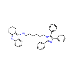 c1ccc(-c2nc(-c3ccccc3)n(CCCCCCNc3c4c(nc5ccccc35)CCCC4)c2-c2ccccc2)cc1 ZINC000095587746