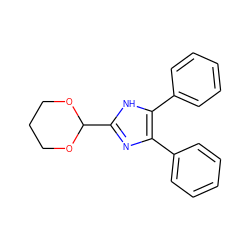 c1ccc(-c2nc(C3OCCCO3)[nH]c2-c2ccccc2)cc1 ZINC000000014233