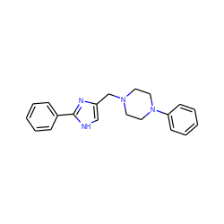 c1ccc(-c2nc(CN3CCN(c4ccccc4)CC3)c[nH]2)cc1 ZINC000013760732