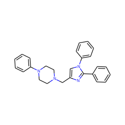 c1ccc(-c2nc(CN3CCN(c4ccccc4)CC3)cn2-c2ccccc2)cc1 ZINC000013491635