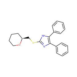 c1ccc(-c2nc(SC[C@@H]3CCCCO3)[nH]c2-c2ccccc2)cc1 ZINC000000599760