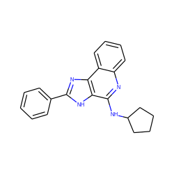 c1ccc(-c2nc3c([nH]2)c(NC2CCCC2)nc2ccccc23)cc1 ZINC000100650181