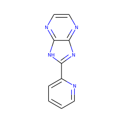 c1ccc(-c2nc3nccnc3[nH]2)nc1 ZINC000013679501