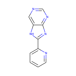 c1ccc(-c2nc3ncncc3[nH]2)nc1 ZINC000013679499