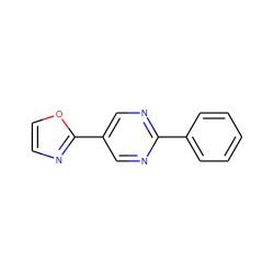 c1ccc(-c2ncc(-c3ncco3)cn2)cc1 ZINC000118622585