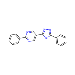 c1ccc(-c2ncc(-c3nnc(-c4ccccc4)[nH]3)cn2)cc1 ZINC000118623931