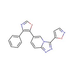 c1ccc(-c2ncoc2-c2ccc3nnc(-c4ccno4)n3c2)cc1 ZINC000014961252