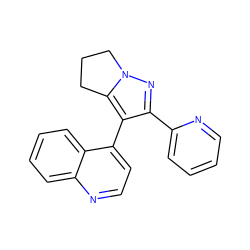 c1ccc(-c2nn3c(c2-c2ccnc4ccccc24)CCC3)nc1 ZINC000027182176