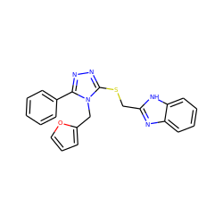 c1ccc(-c2nnc(SCc3nc4ccccc4[nH]3)n2Cc2ccco2)cc1 ZINC000006315825