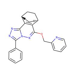 c1ccc(-c2nnc3c4c(c(OCc5ccccn5)nn23)[C@H]2CCC[C@H]4CC2)cc1 ZINC000100802805