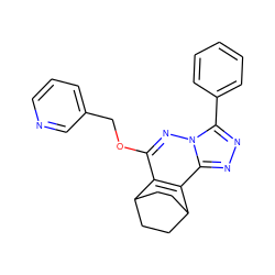 c1ccc(-c2nnc3c4c(c(OCc5cccnc5)nn23)C2CCC4CC2)cc1 ZINC000013610226