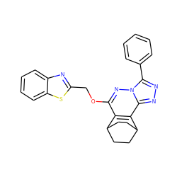 c1ccc(-c2nnc3c4c(c(OCc5nc6ccccc6s5)nn23)C2CCC4CC2)cc1 ZINC000013610447