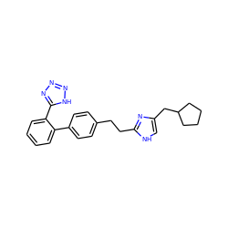 c1ccc(-c2nnn[nH]2)c(-c2ccc(CCc3nc(CC4CCCC4)c[nH]3)cc2)c1 ZINC000049089521