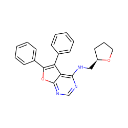 c1ccc(-c2oc3ncnc(NC[C@H]4CCCO4)c3c2-c2ccccc2)cc1 ZINC000028879075