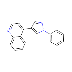 c1ccc(-n2cc(-c3ccnc4ccccc34)cn2)cc1 ZINC000001504346