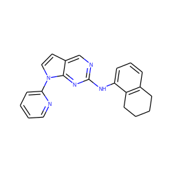 c1ccc(-n2ccc3cnc(Nc4cccc5c4CCCC5)nc32)nc1 ZINC000028572775