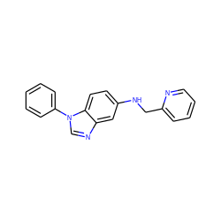 c1ccc(-n2cnc3cc(NCc4ccccn4)ccc32)cc1 ZINC000037866287