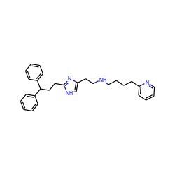 c1ccc(C(CCc2nc(CCNCCCCc3ccccn3)c[nH]2)c2ccccc2)cc1 ZINC000013530321