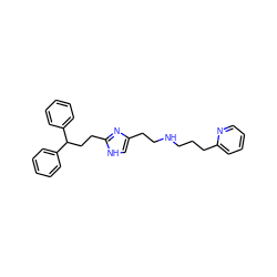 c1ccc(C(CCc2nc(CCNCCCc3ccccn3)c[nH]2)c2ccccc2)cc1 ZINC000013530317