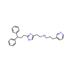 c1ccc(C(CCc2nc(CCNCCCc3cccnc3)c[nH]2)c2ccccc2)cc1 ZINC000013530330