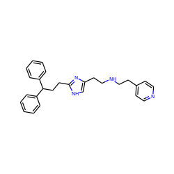 c1ccc(C(CCc2nc(CCNCCc3ccncc3)c[nH]2)c2ccccc2)cc1 ZINC000013530339