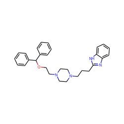 c1ccc(C(OCCN2CCN(CCCc3nc4ccccc4[nH]3)CC2)c2ccccc2)cc1 ZINC000022938660