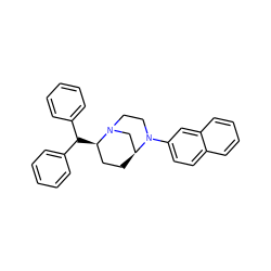 c1ccc(C(c2ccccc2)[C@@H]2CC[C@H]3CN2CCN3c2ccc3ccccc3c2)cc1 ZINC000028460426