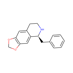 c1ccc(C[C@@H]2NCCc3cc4c(cc32)OCO4)cc1 ZINC000011599230