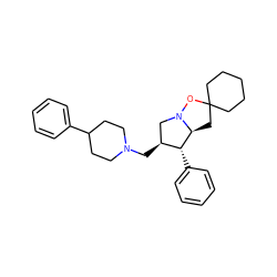 c1ccc(C2CCN(C[C@H]3CN4OC5(CCCCC5)C[C@H]4[C@@H]3c3ccccc3)CC2)cc1 ZINC000013439130